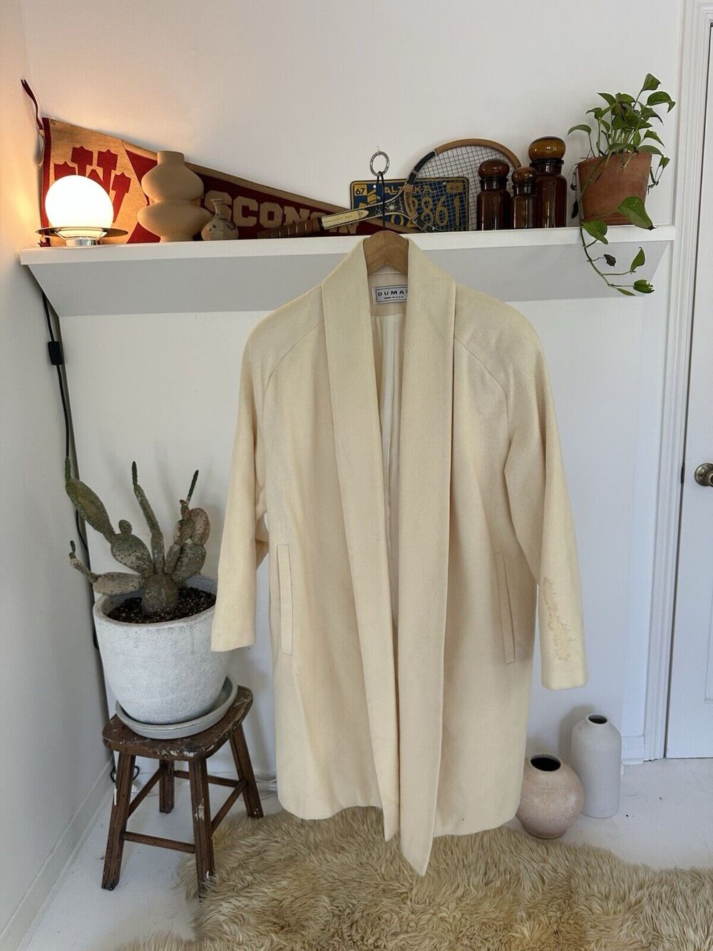 Vintage Dumas Wool Full Length Overcoat Medium